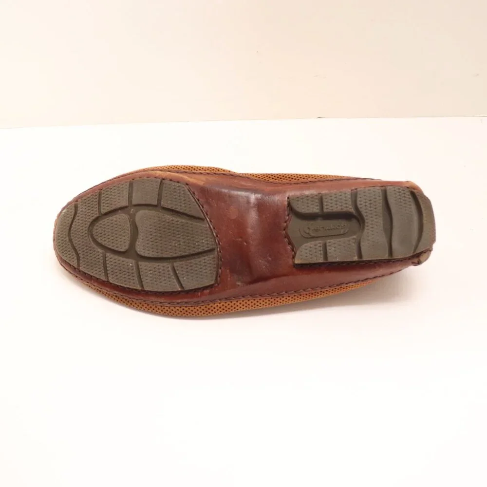Moreschi Men's Brown Round Toe Slip On Driving Loafers Side 10 Made in Italy